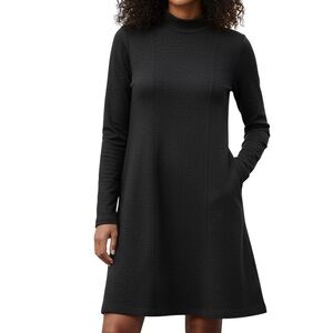 Zara Dark Gray Short Sweater Dress - Long Sleeve, Turtleneck - Medium - Like New